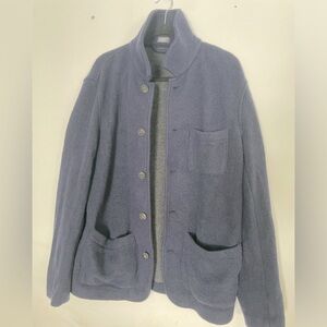 Faherty Navy Sweater Jacket